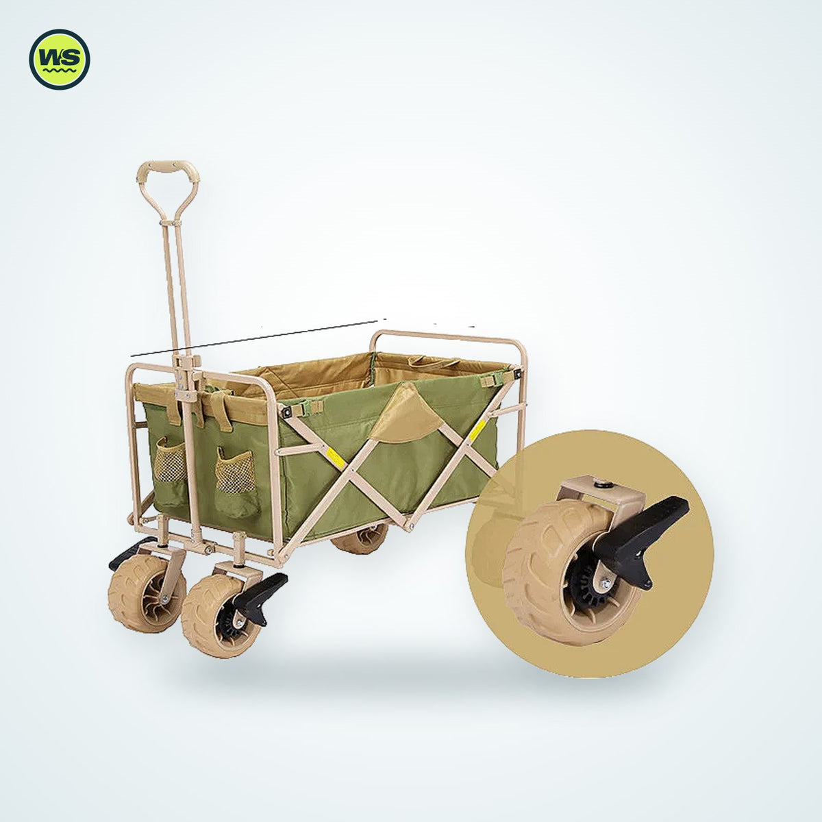 Folding Beach & Camping Wagon (+ Add-ons) — studio view 2