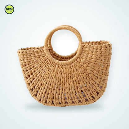 Woven Straw Beach Bag with Scarf Tie | Watersports Supply