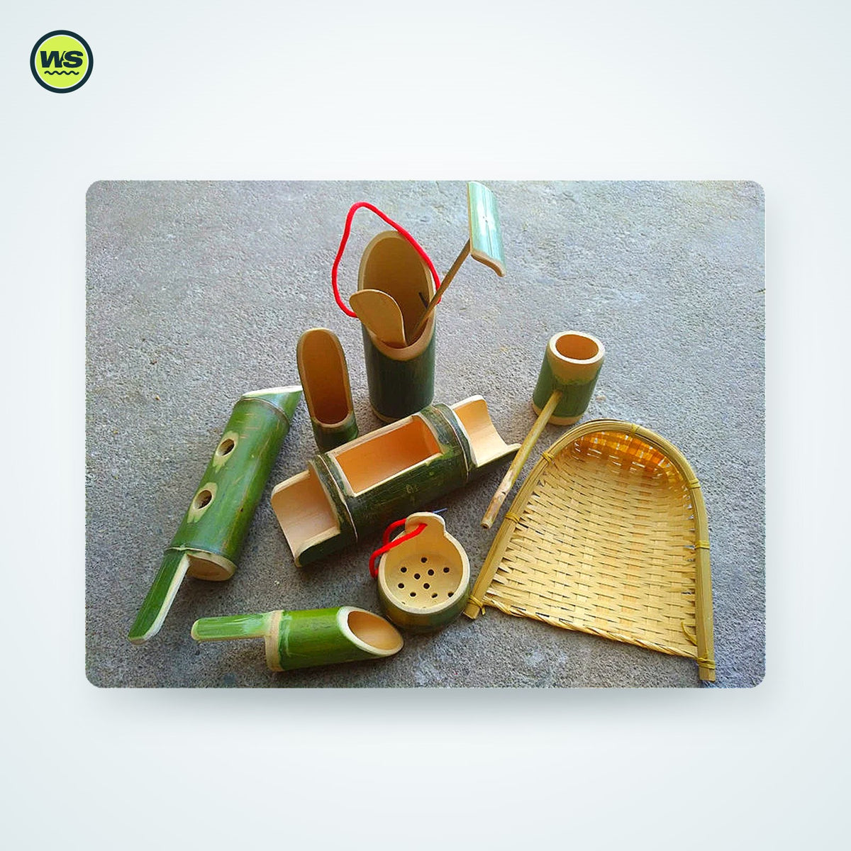 Bamboo Sand & Water Play Set (10 Pieces) — studio view 2