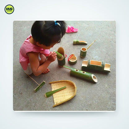Bamboo Sand & Water Play Set (10 Pieces) — studio view 3