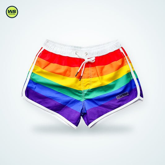 Men's Rainbow Stripe Swim Shorts | Watersports Supply