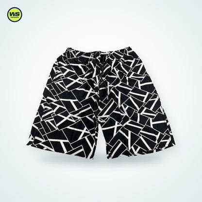 Printed Drawstring Beach Shorts — studio view 1