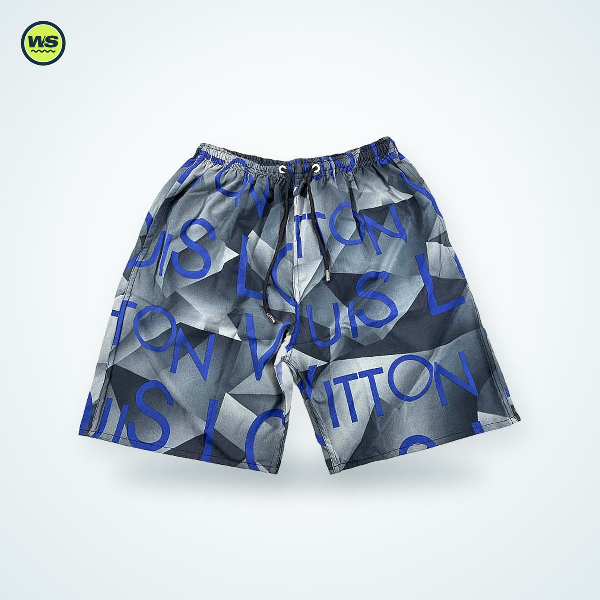 Printed Drawstring Beach Shorts — studio view 3