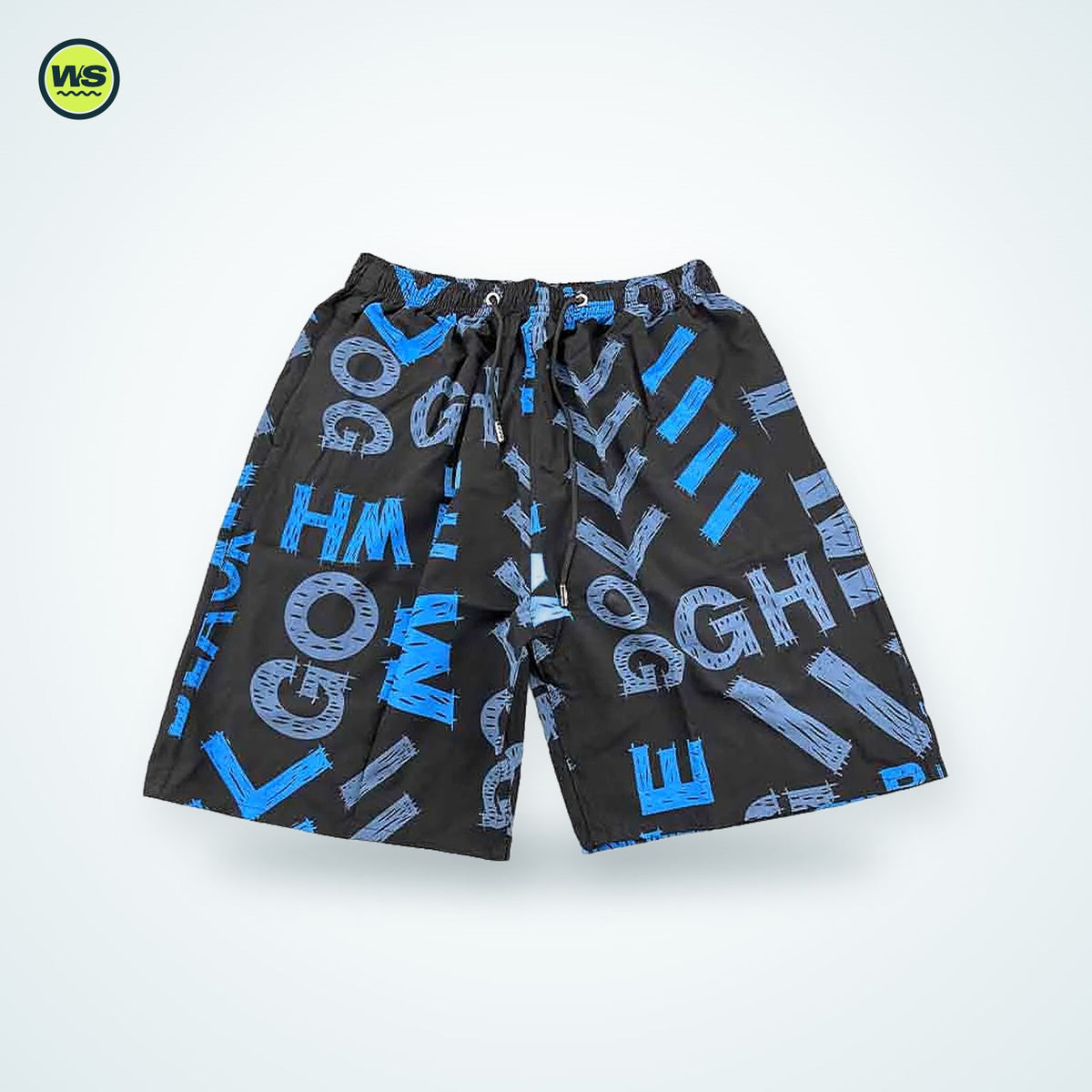 Printed Drawstring Beach Shorts — studio view 4