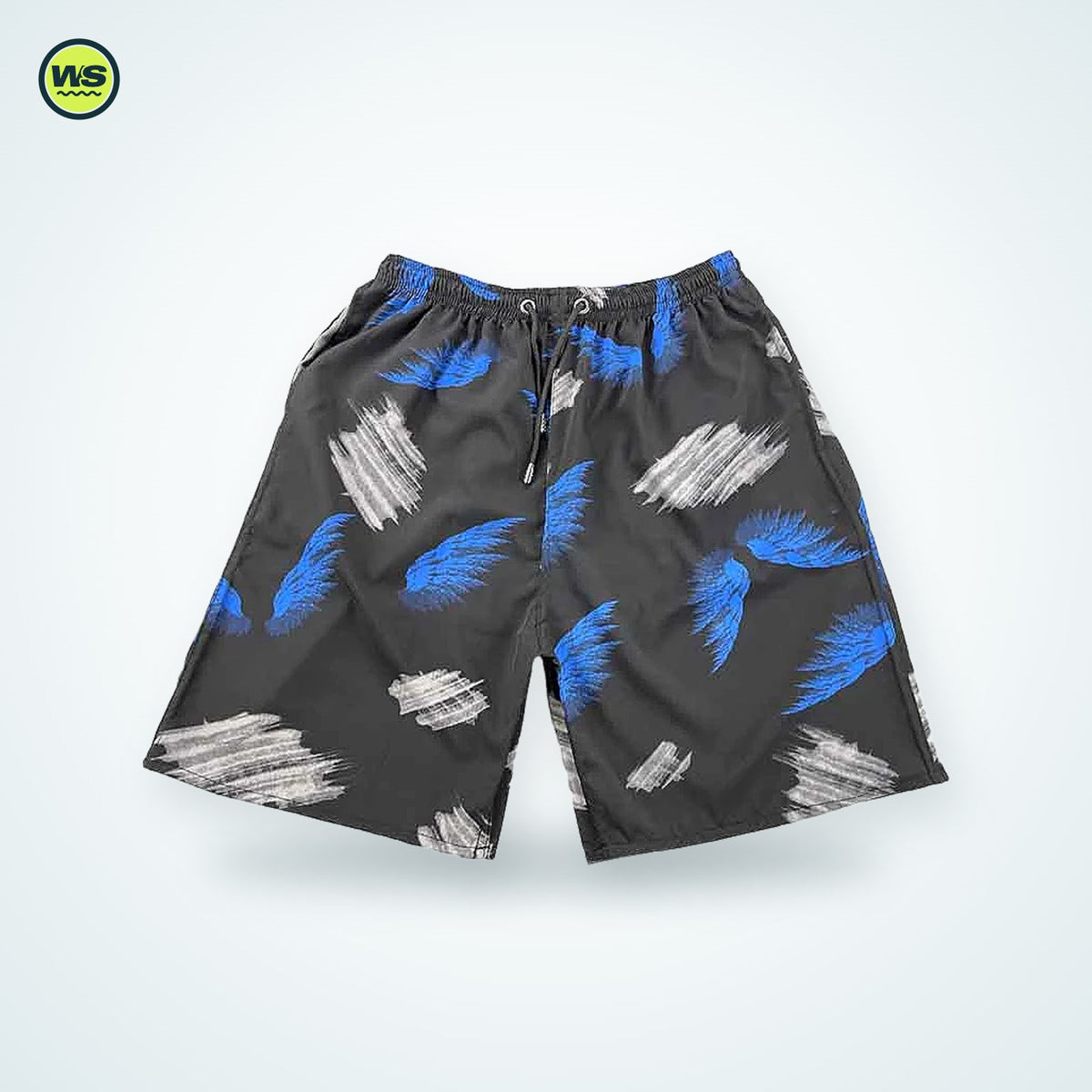 Printed Drawstring Beach Shorts — studio view 6