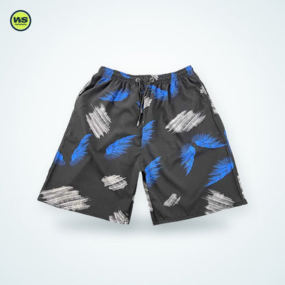 Printed Drawstring Beach Shorts — studio view 6