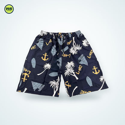 Printed Drawstring Beach Shorts — studio view 10