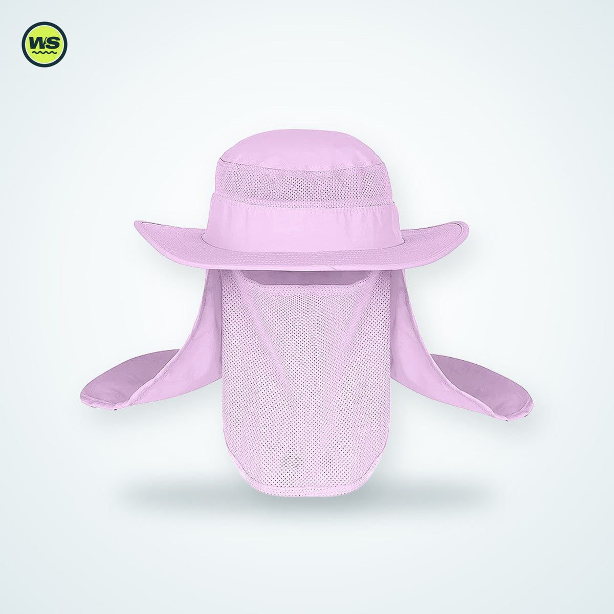 Wide-Brim Sun Hat with Neck Flap — studio view 11