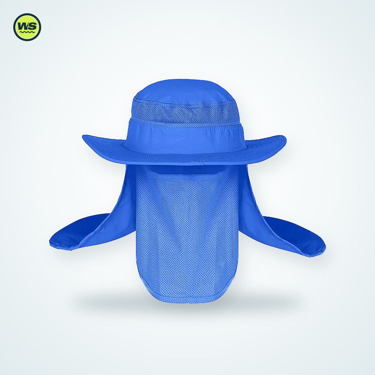 Wide-Brim Sun Hat with Neck Flap — studio view 13