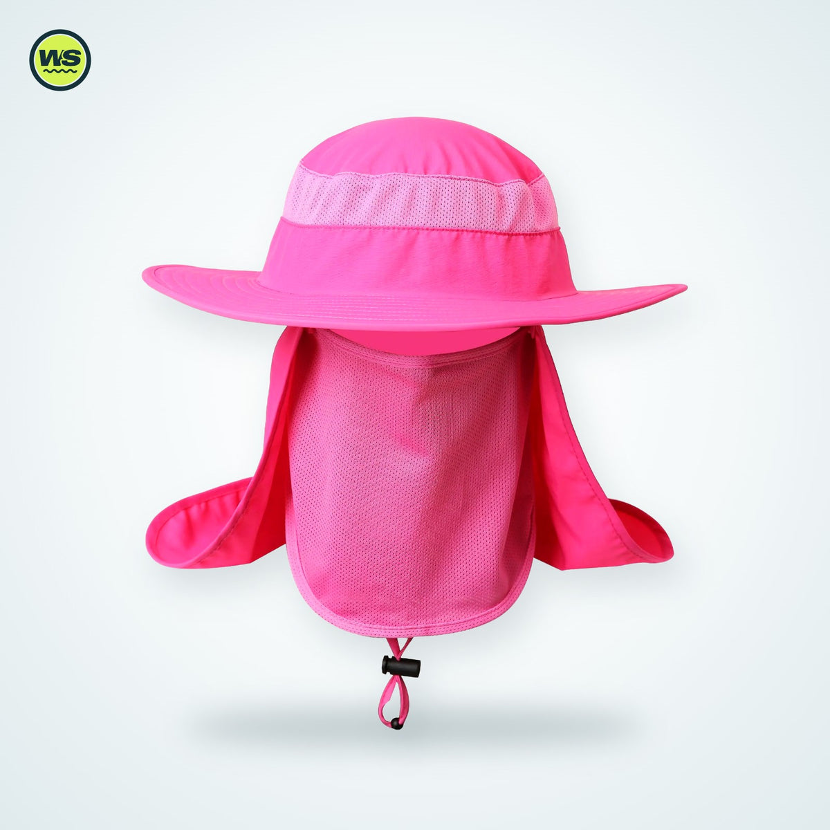 Wide-Brim Sun Hat with Neck Flap — studio view 15