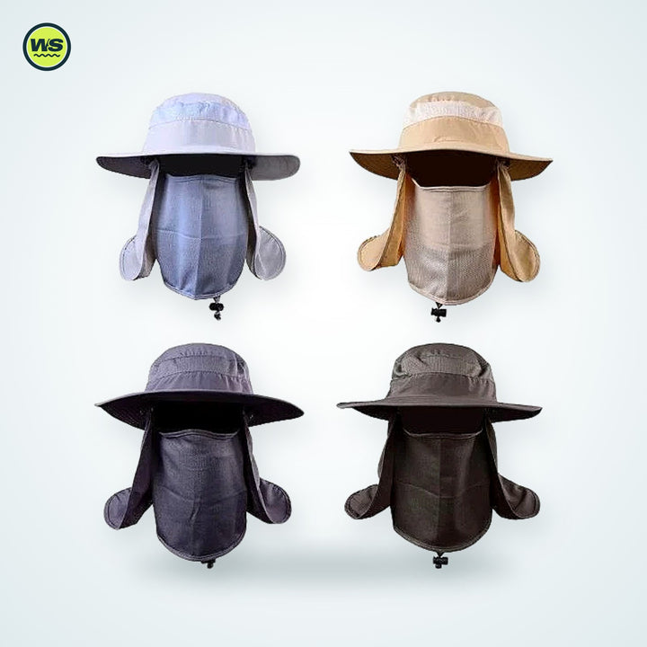 Quick-Dry Fishing Sun Hat with Face & Neck Flap | Watersports Supply