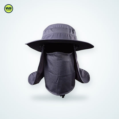 Quick-Dry Fishing Sun Hat with Face & Neck Flap — studio view 1