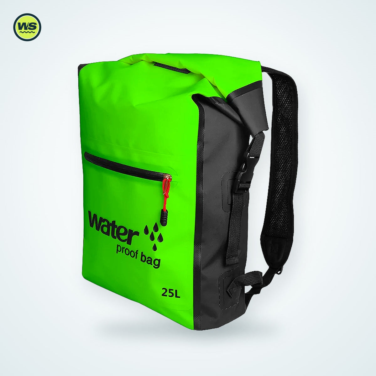 25L Waterproof Roll-Top Backpack — studio view 2