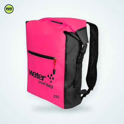 25L Waterproof Roll-Top Backpack — studio view 3