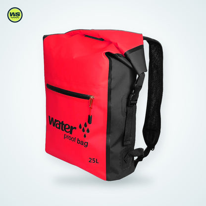 25L Waterproof Roll-Top Backpack — studio view 4